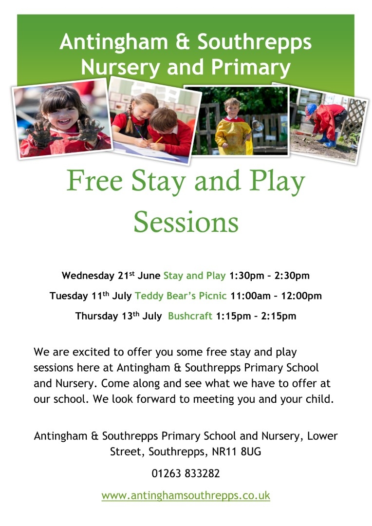 Free Stay and Play Sessions - 2023